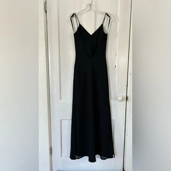 90’s Vintage Zum Zum Low Back Black Gown size XS - Picture 2 of 5